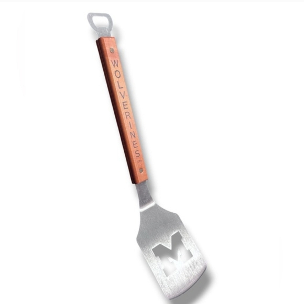 THE SPORTULA BBQ Spatula University of Michigan Logo Wolverines Laser Engraved